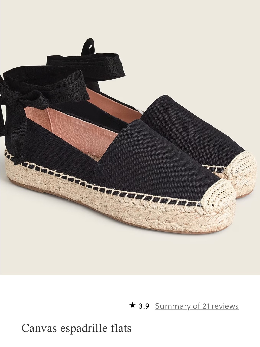 J Crew Canvas Espadrille Flat